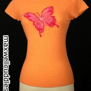 J CREW 100% CASHMERE BUTTERFLY CRITTER SWEATER Size Large New With Tags